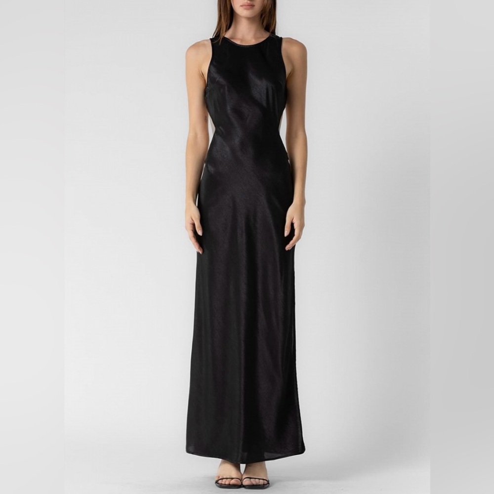 NEW Satin Open Back Dress